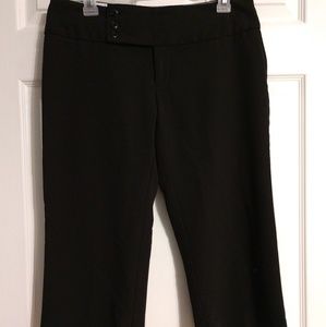 Capri length black dress slacks